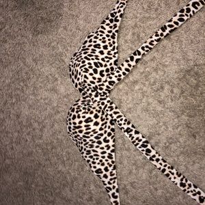 PINK Cheetah Print Strapless Bathing Suit Top